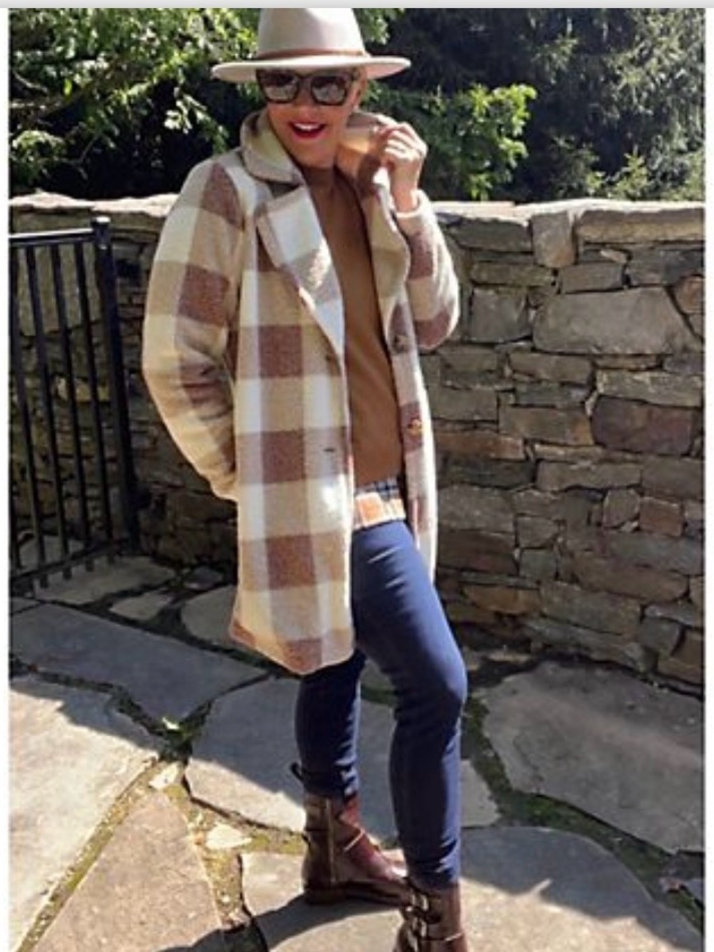 Buffalo Check Sherpa Like Teddy Coat EUC